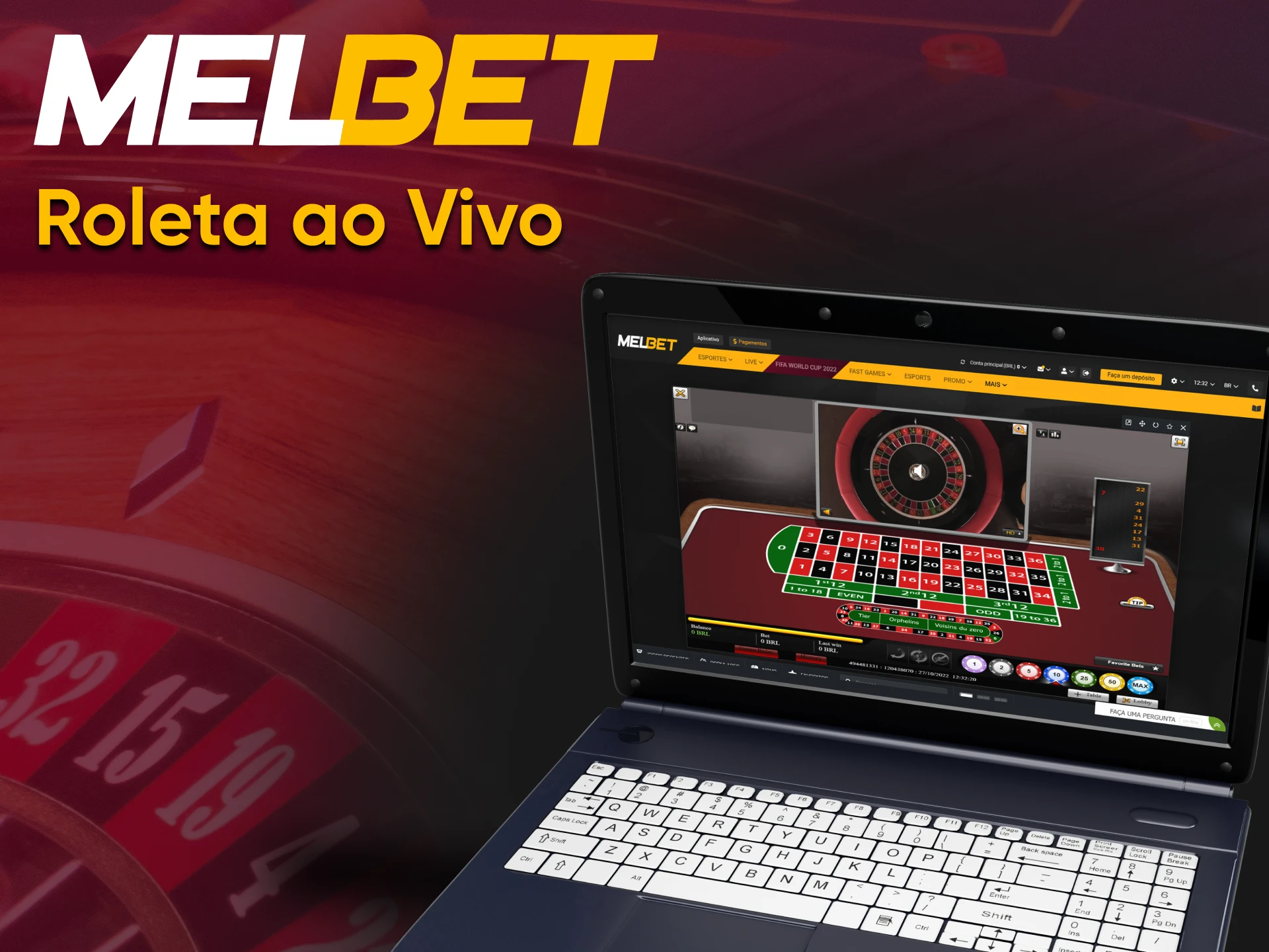 To play Melbet Live Roulette, go to the desired section.