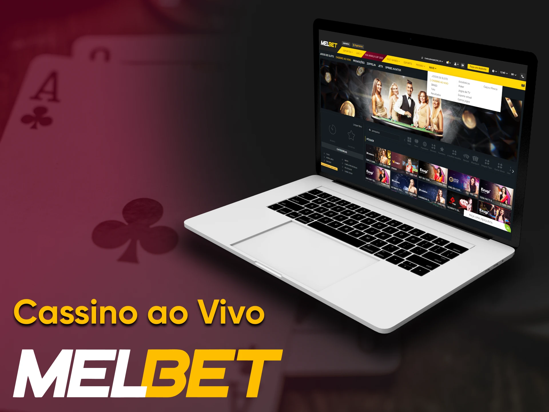 The Melbet website has a live casino.