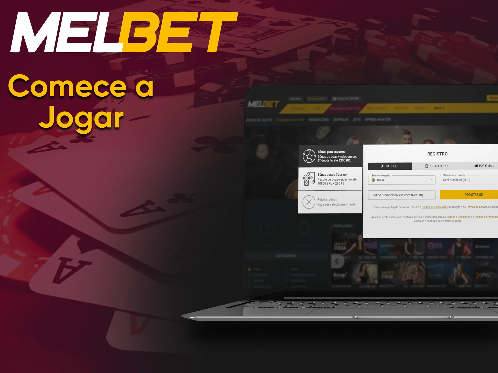 Instruções sobre como começar a jogar no Melbet Casino.