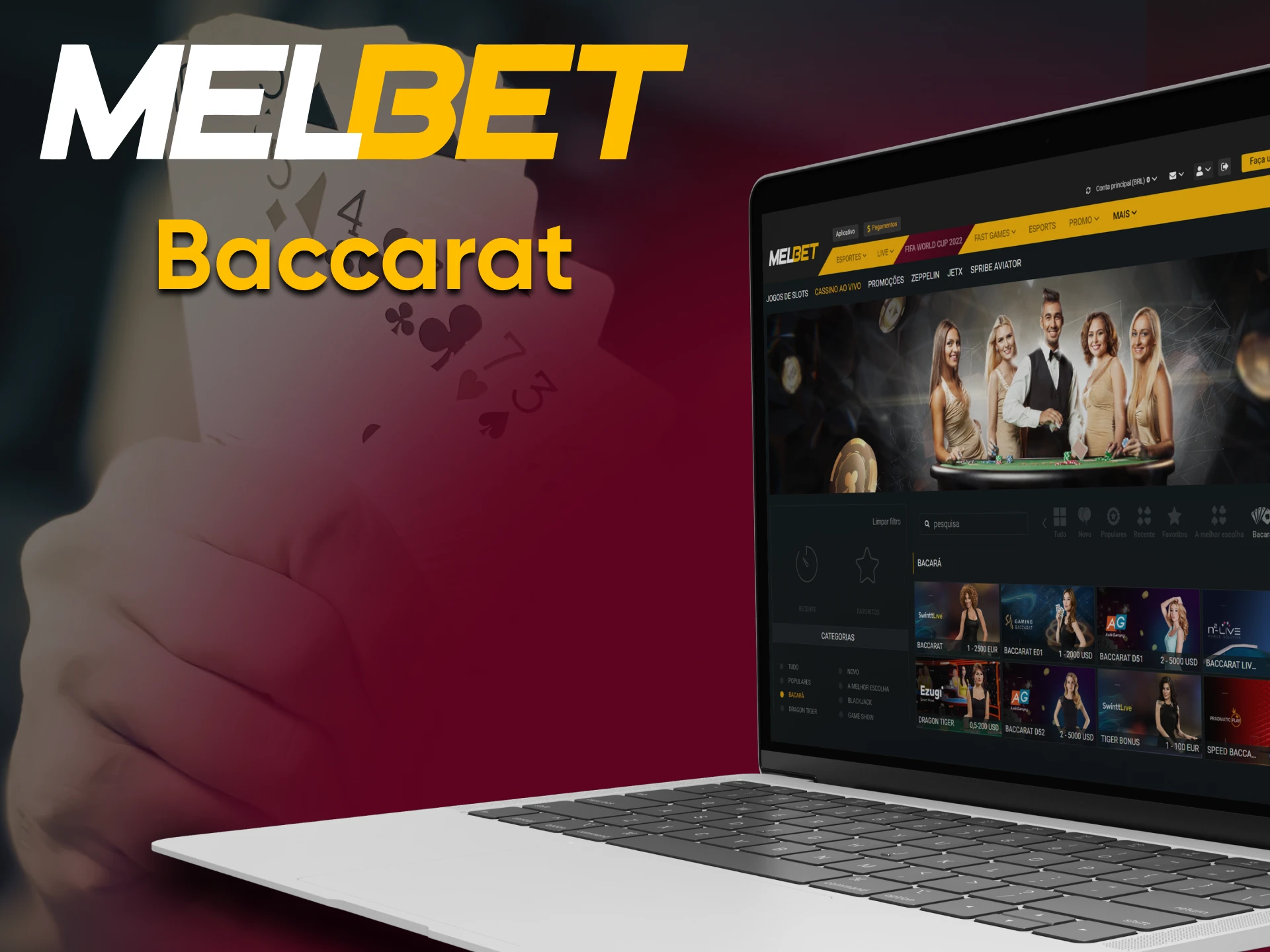 Para os amantes dos jogos de cartas, a Melbet tem Baccarat.