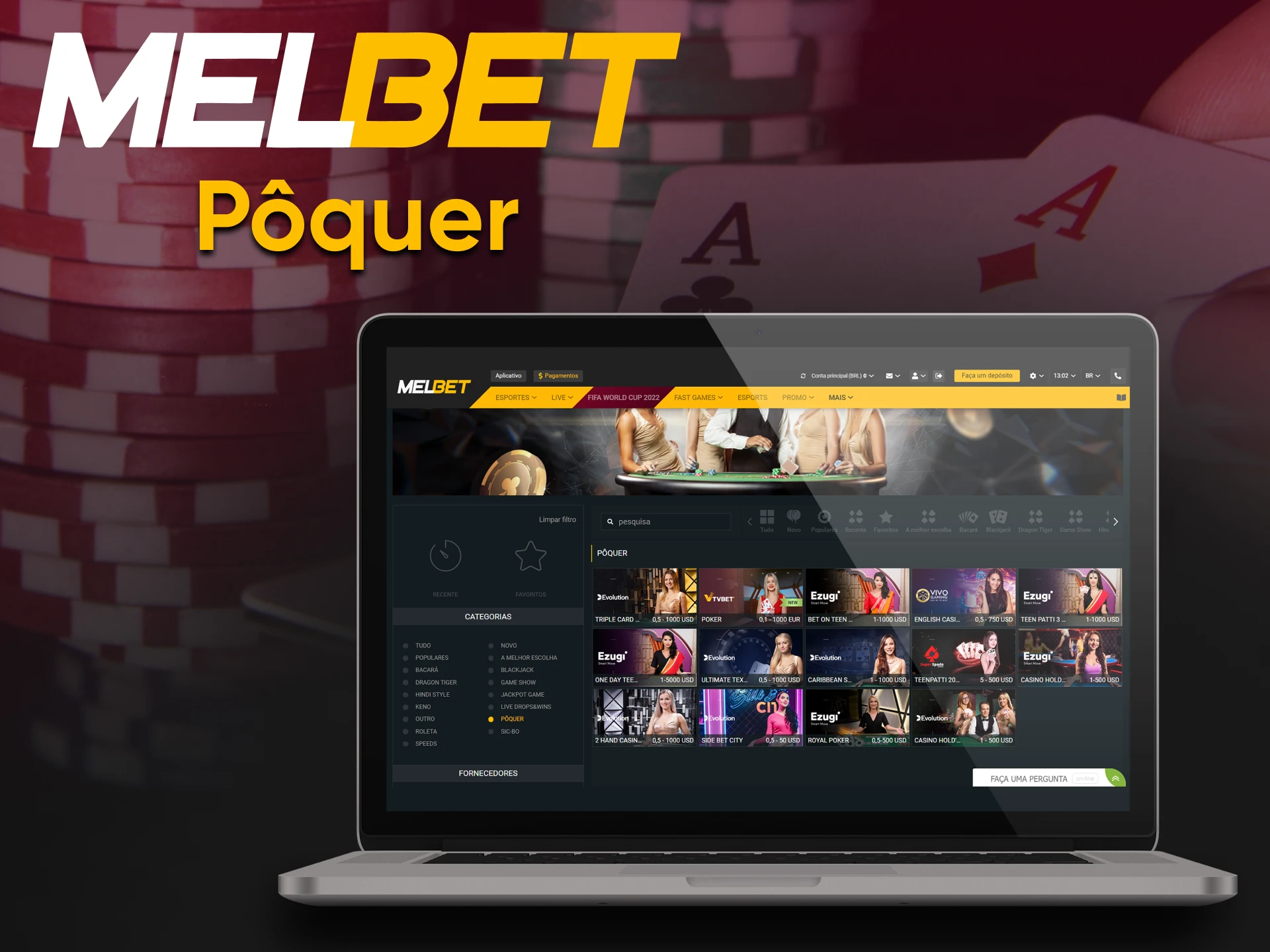 For card game fans, Melbet has poker.
