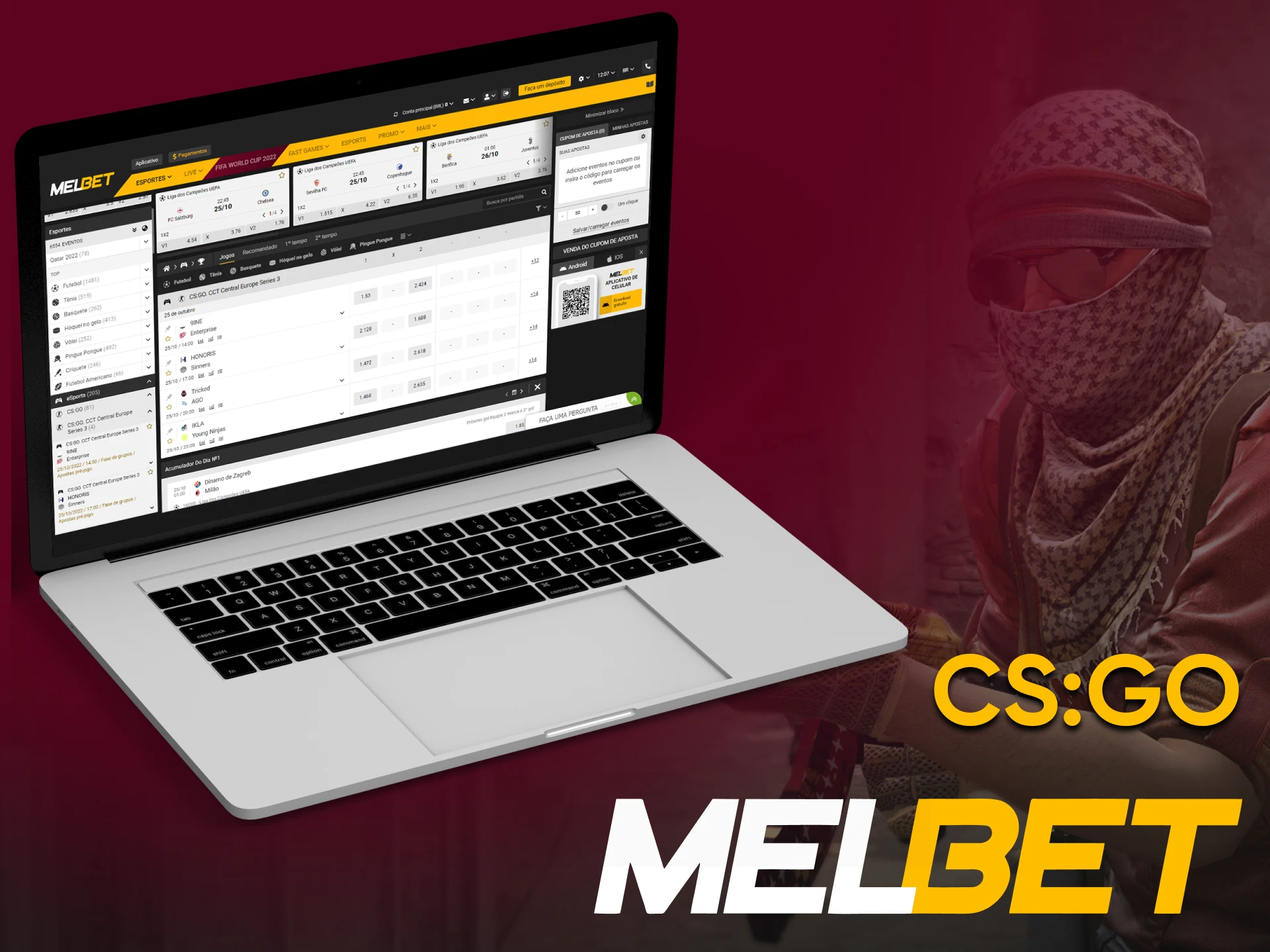 On the Melbet website you can play CS:GO.