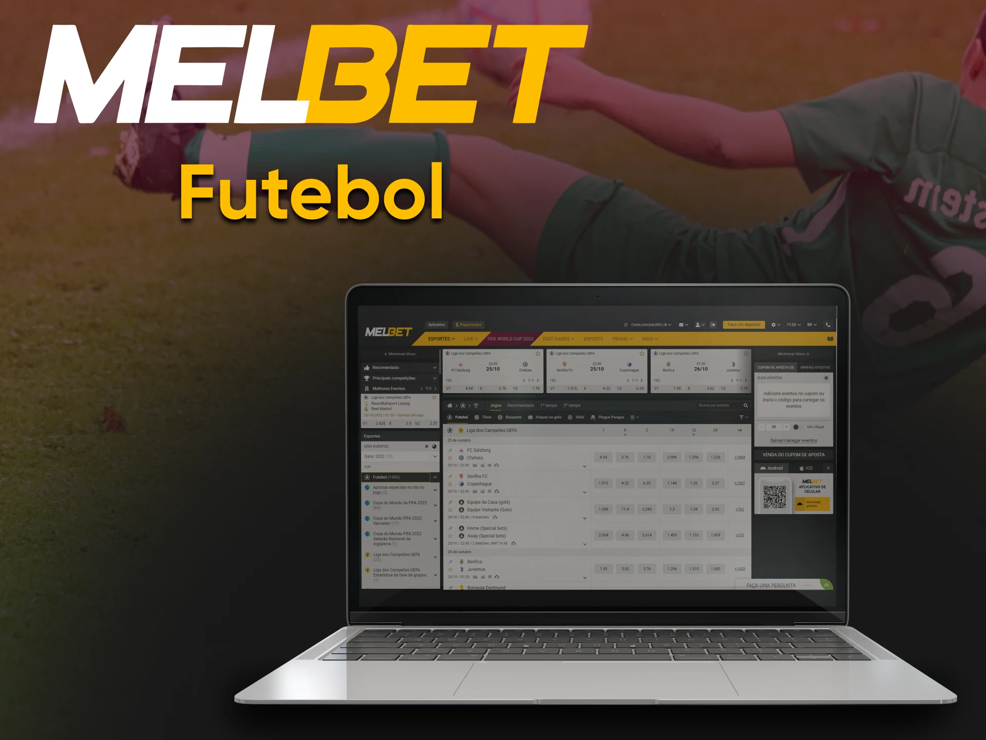 There are football bets from Melbet.