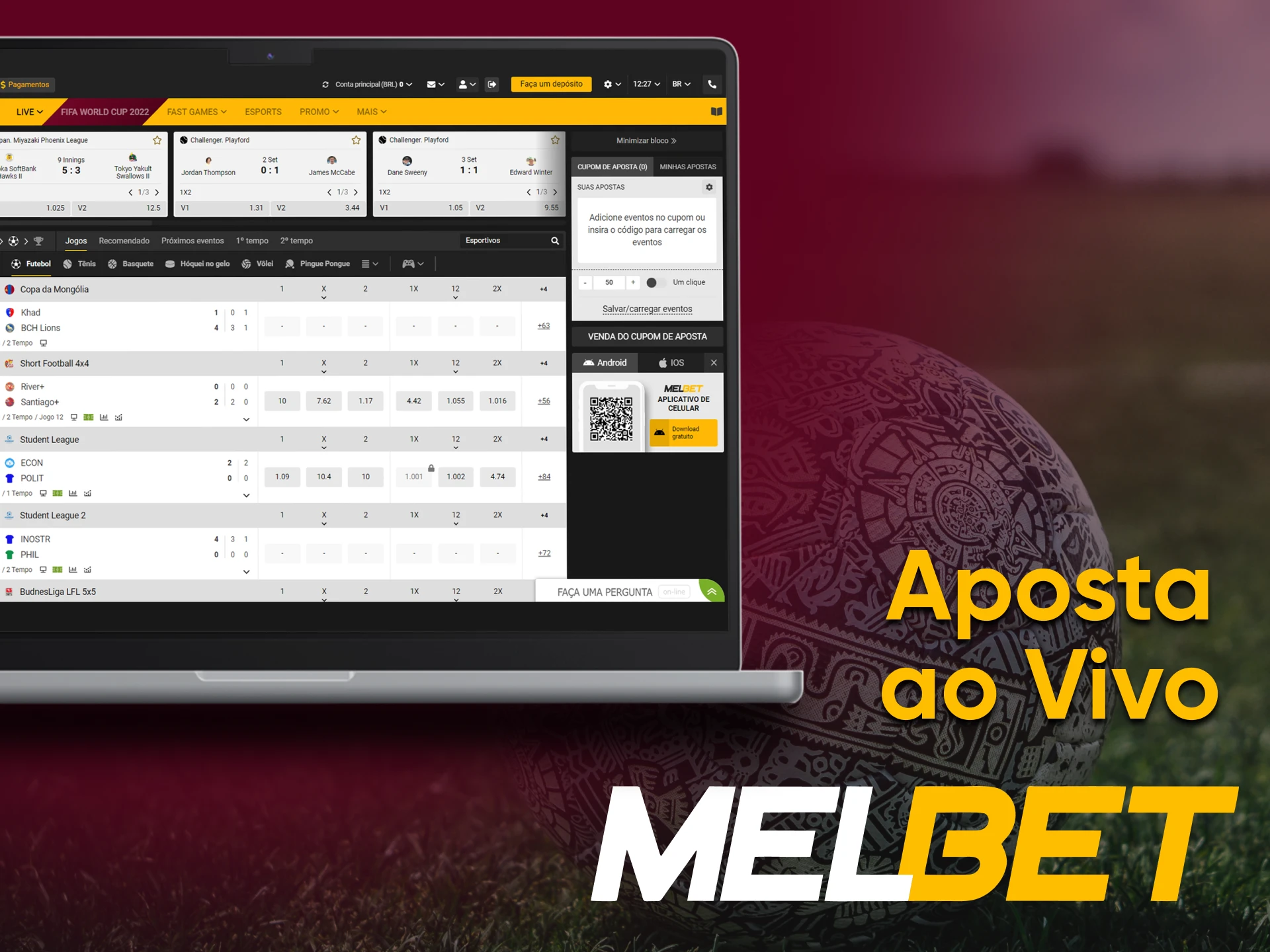 At Melbet, you can follow and bet on live games.