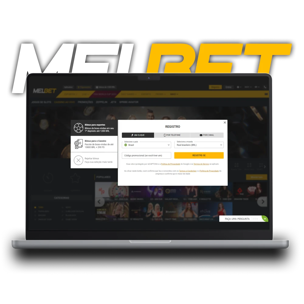 Saiba como criar uma nova conta para apostar e jogar casinos na Melbet.