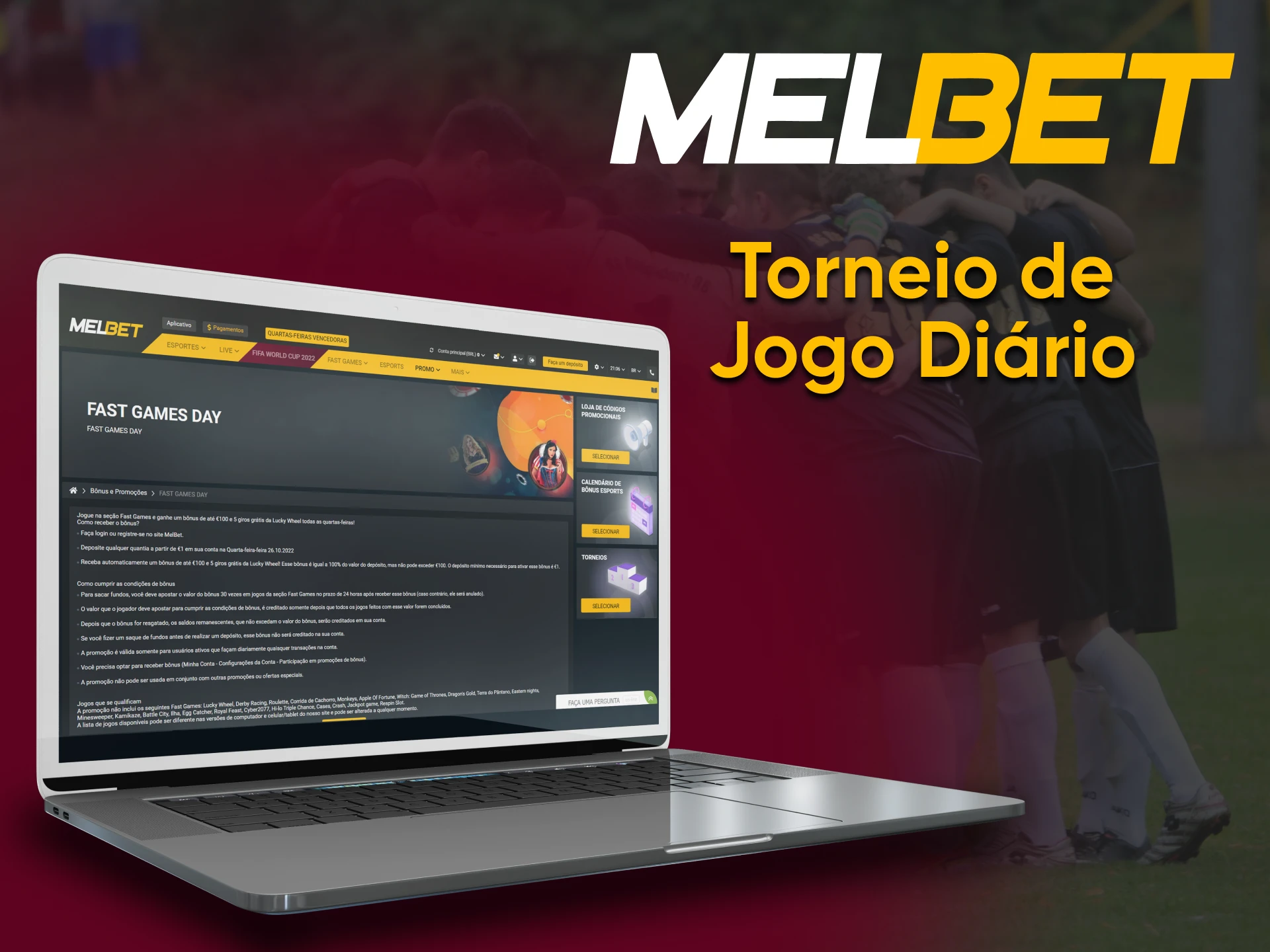 Existe um bônus nos jogos diários da Melbet.