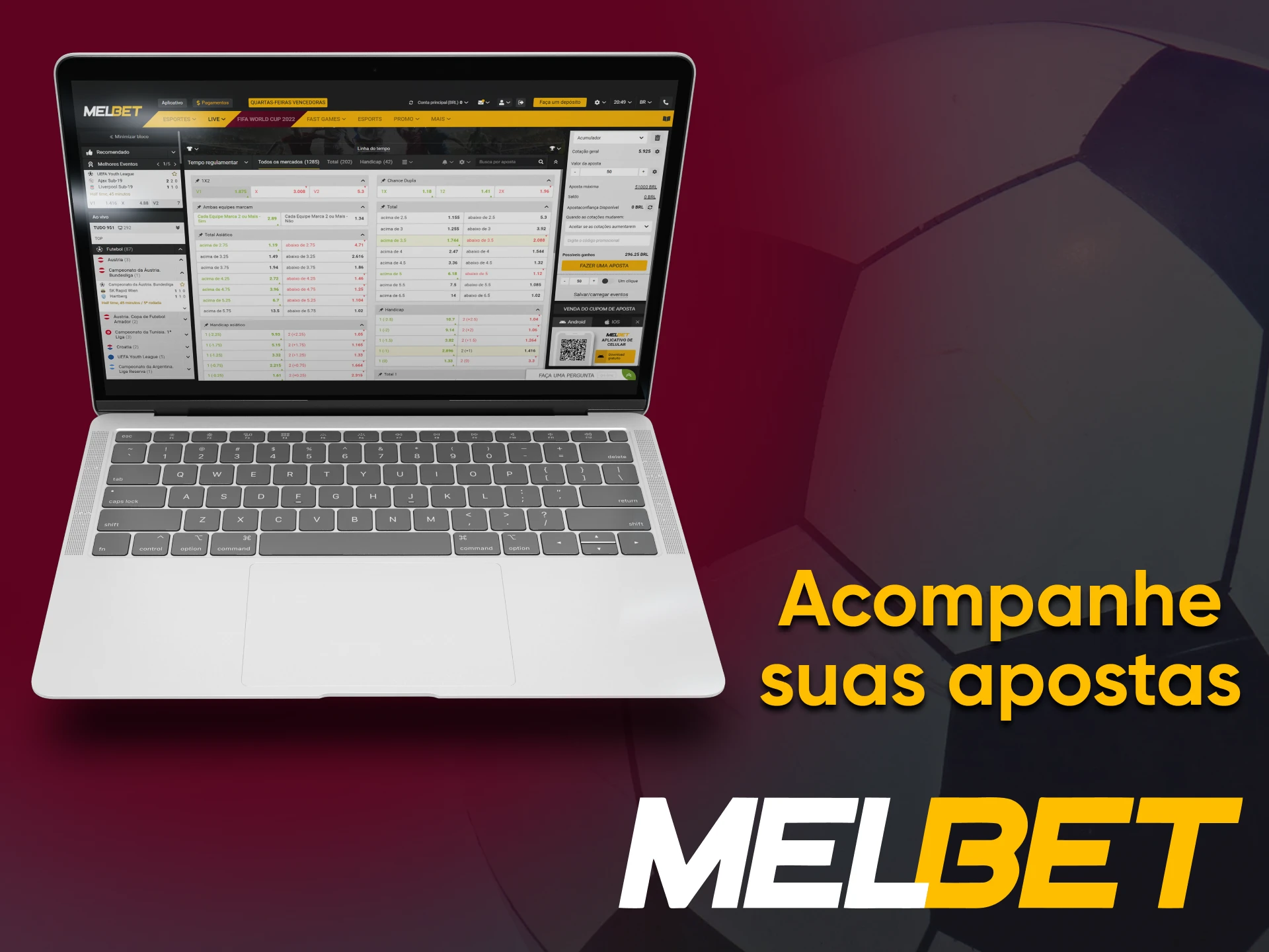 You can track your bets on Melbet.