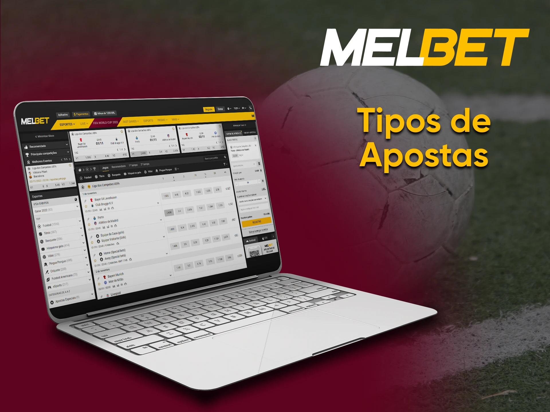 At Melbet, you can place different types of bets.