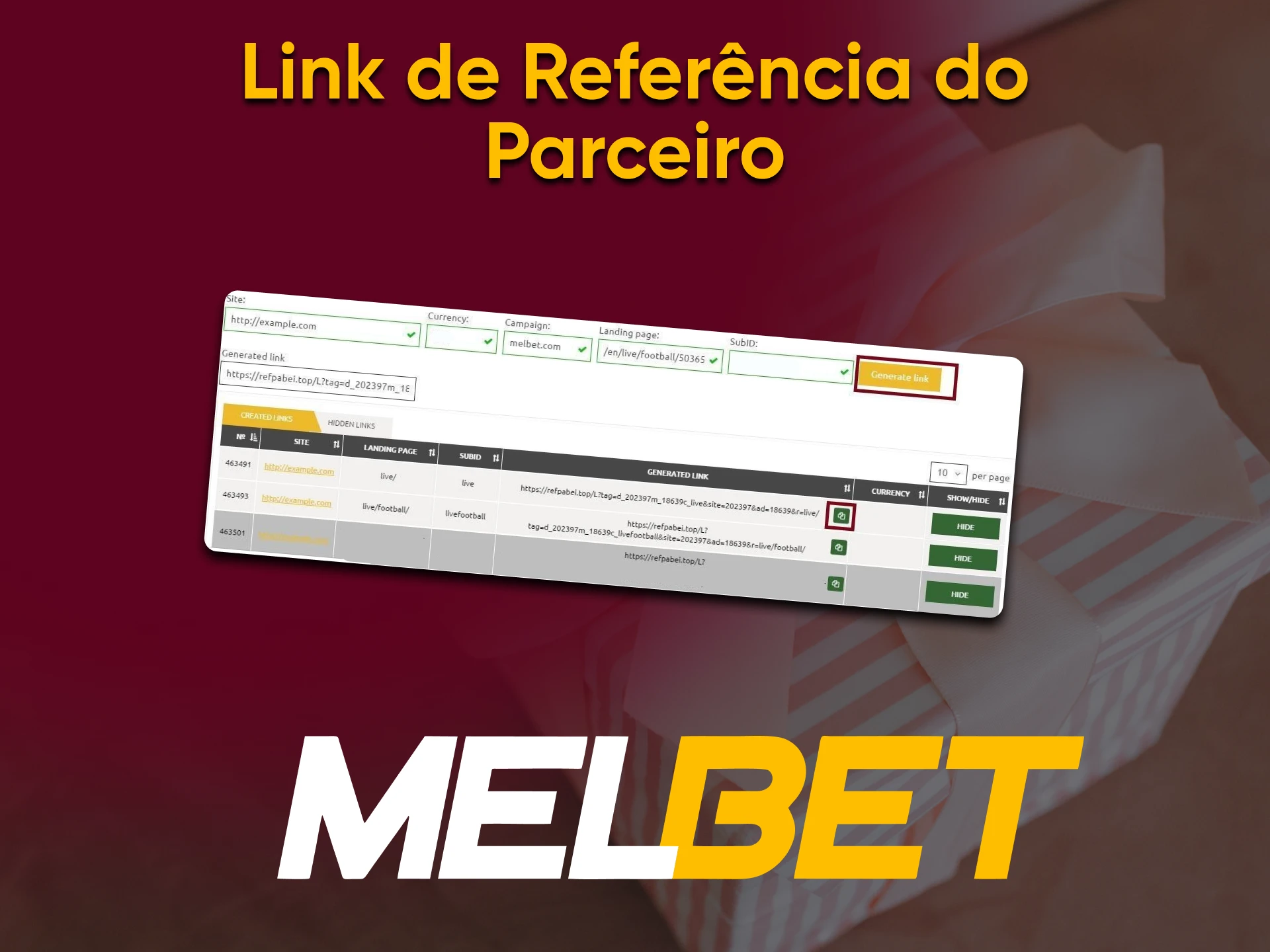 Link de Referência do Parceiro Melbet.