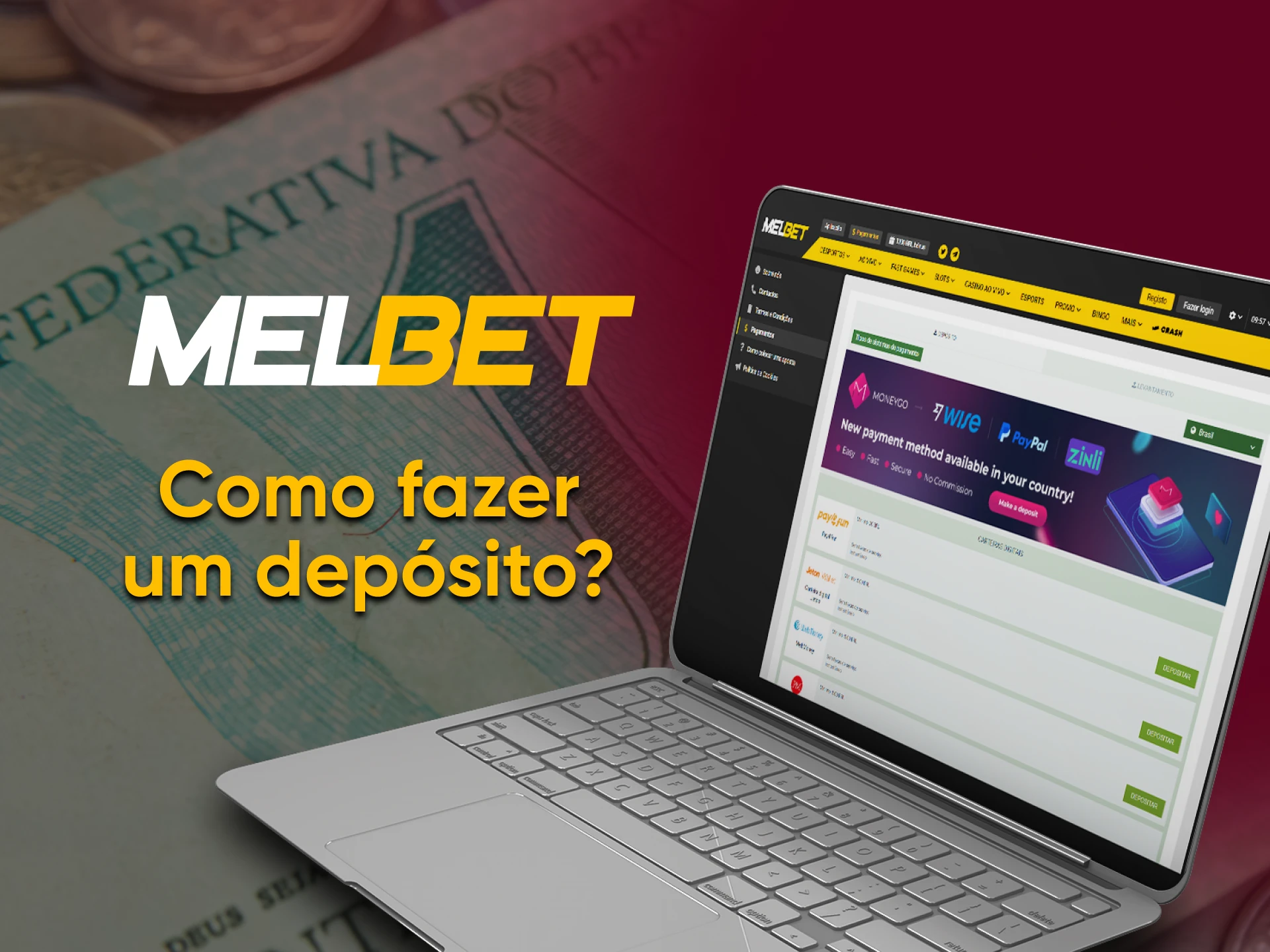 Deposit funds conveniently at Melbet.