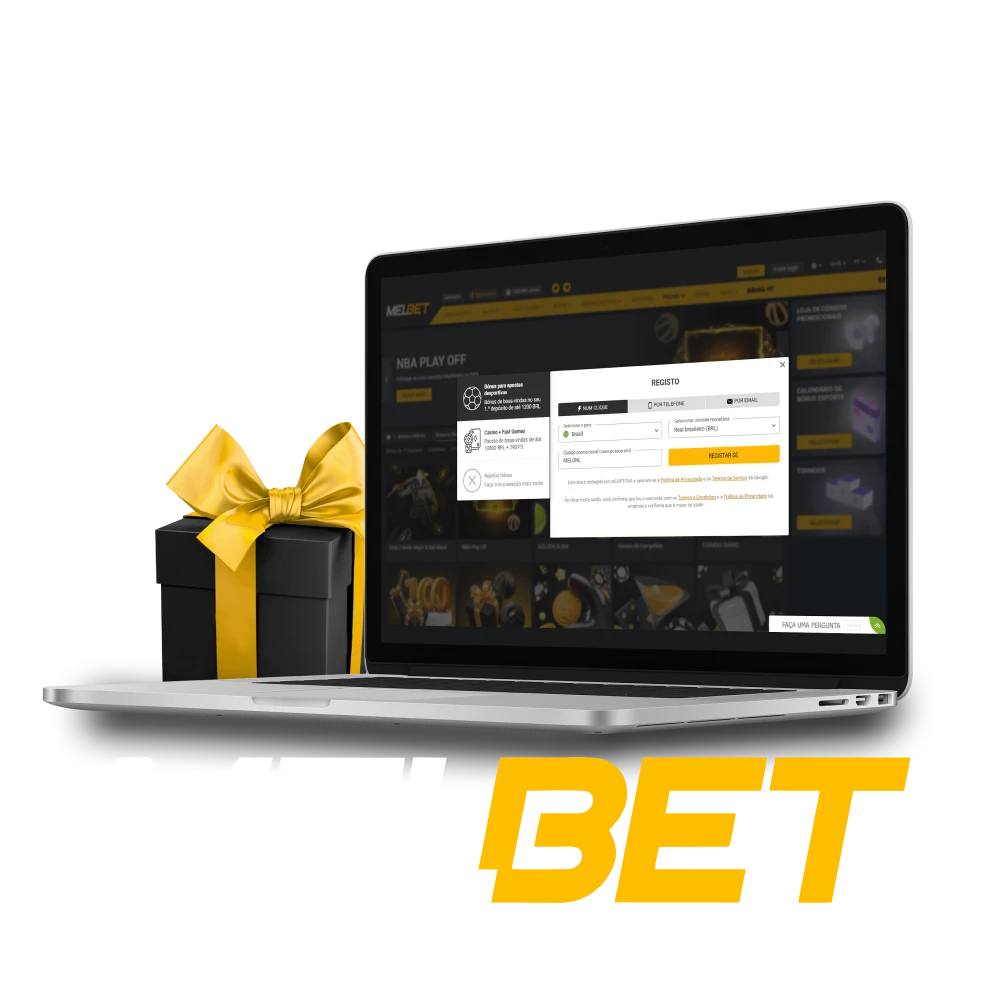 Insira o código promocional no Melbet para receber um bônus.