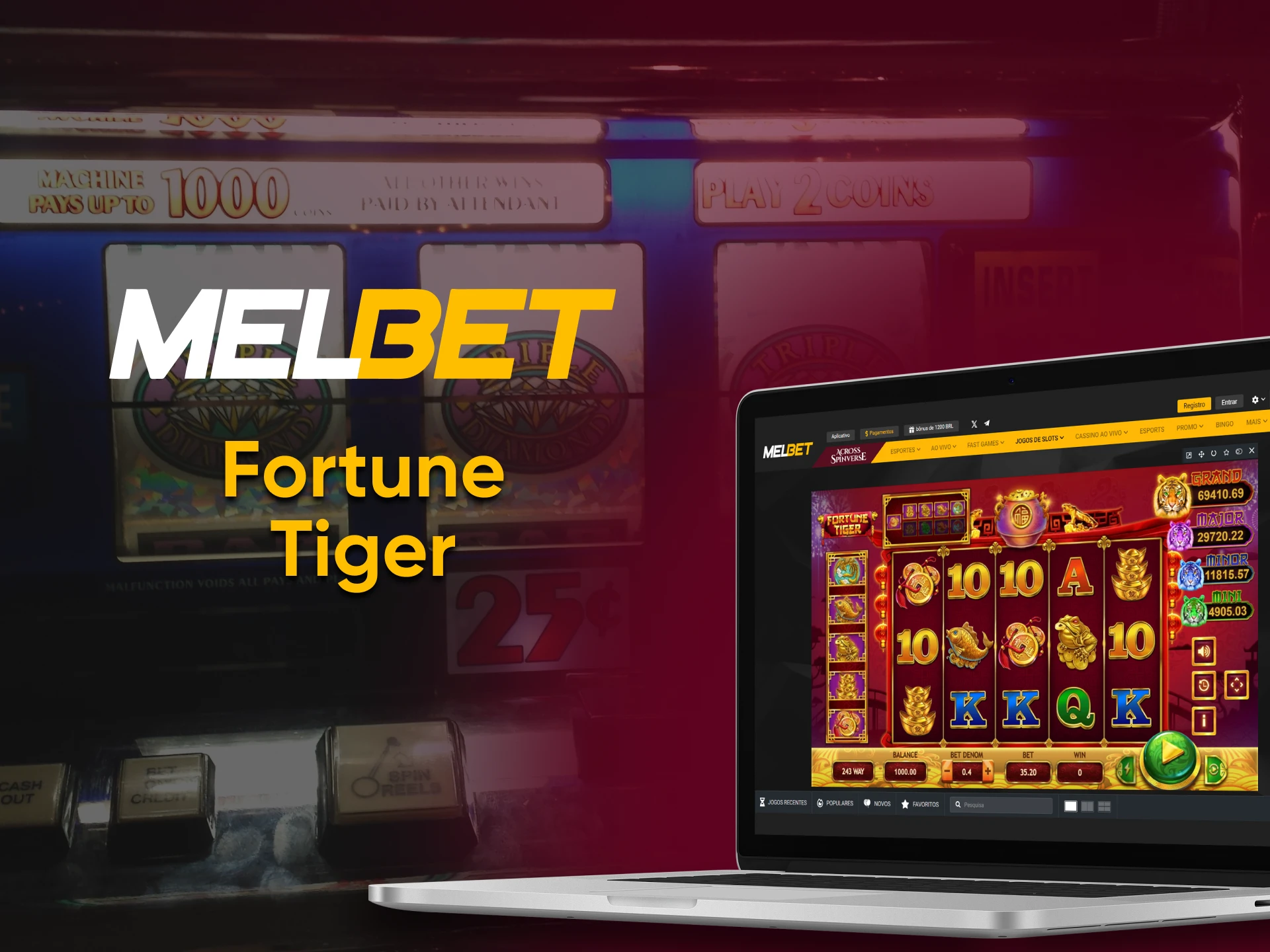O jogo Fortune Tiger está disponível no Melbet Casino.
