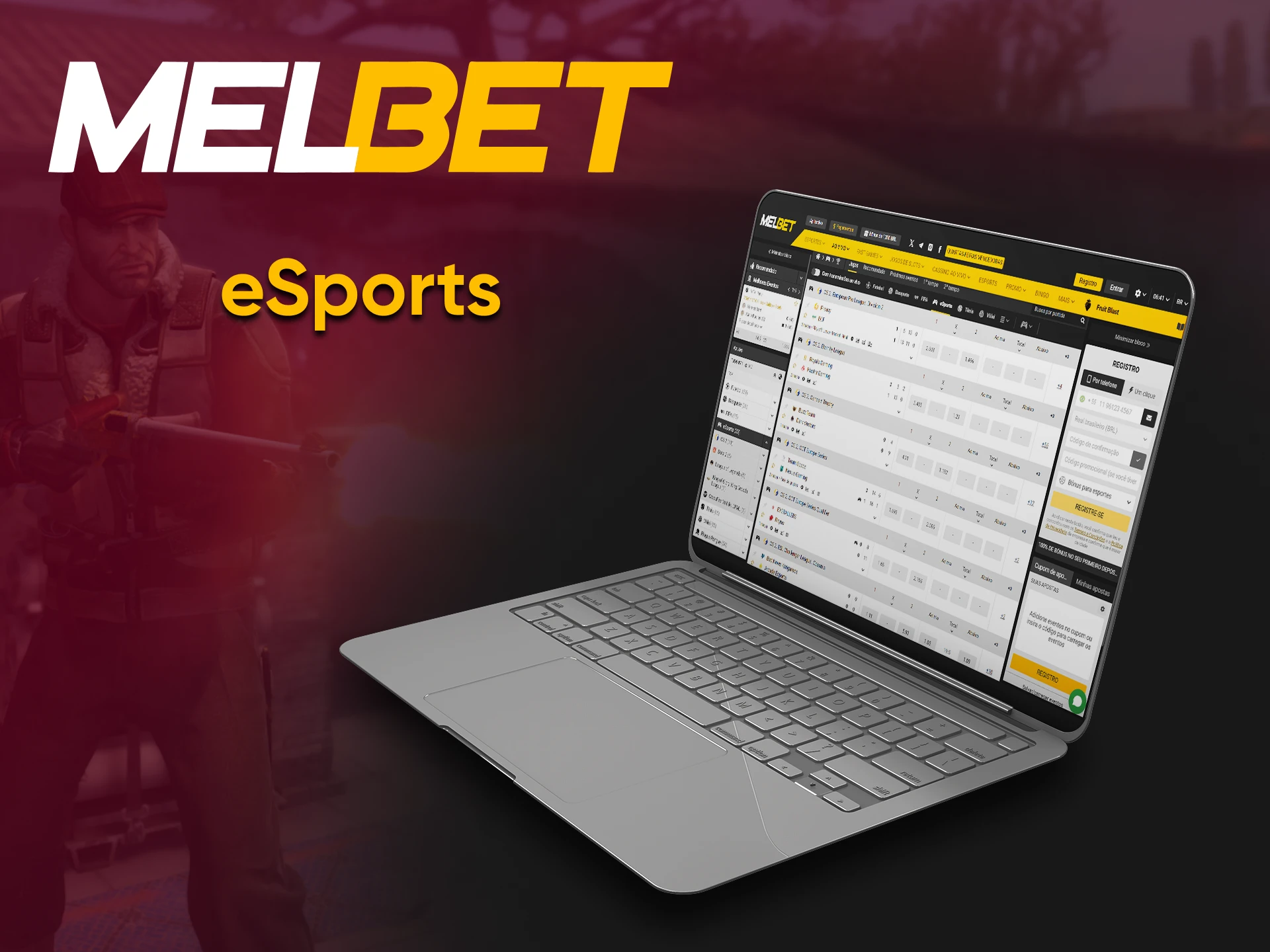 Escolha eSports da Melbet para apostas esportivas.