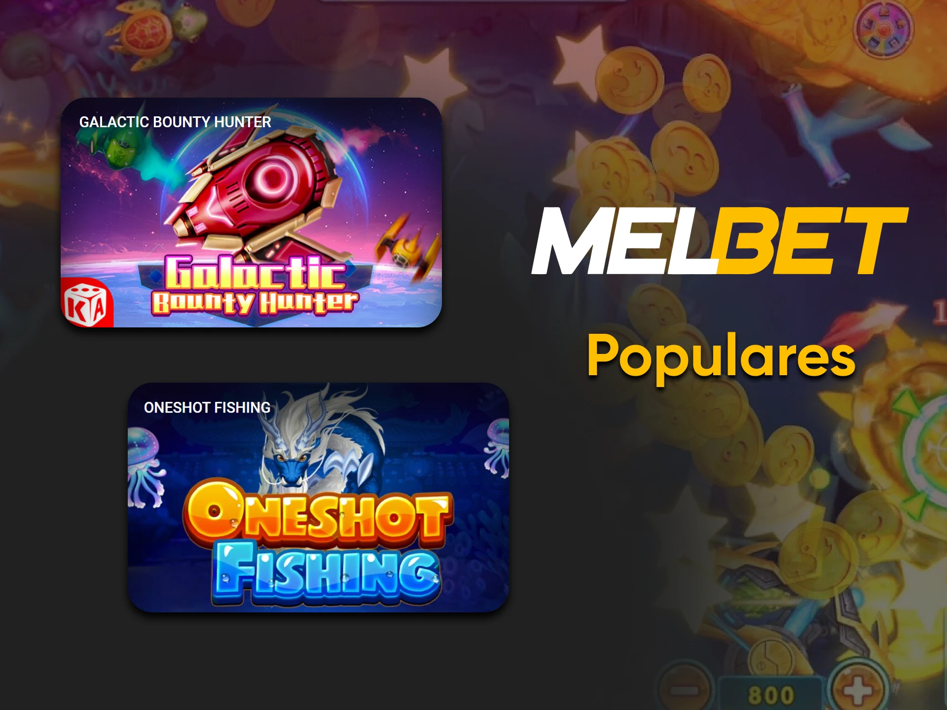 Escolha um dos populares jogos de caça e pesca da Melbet.