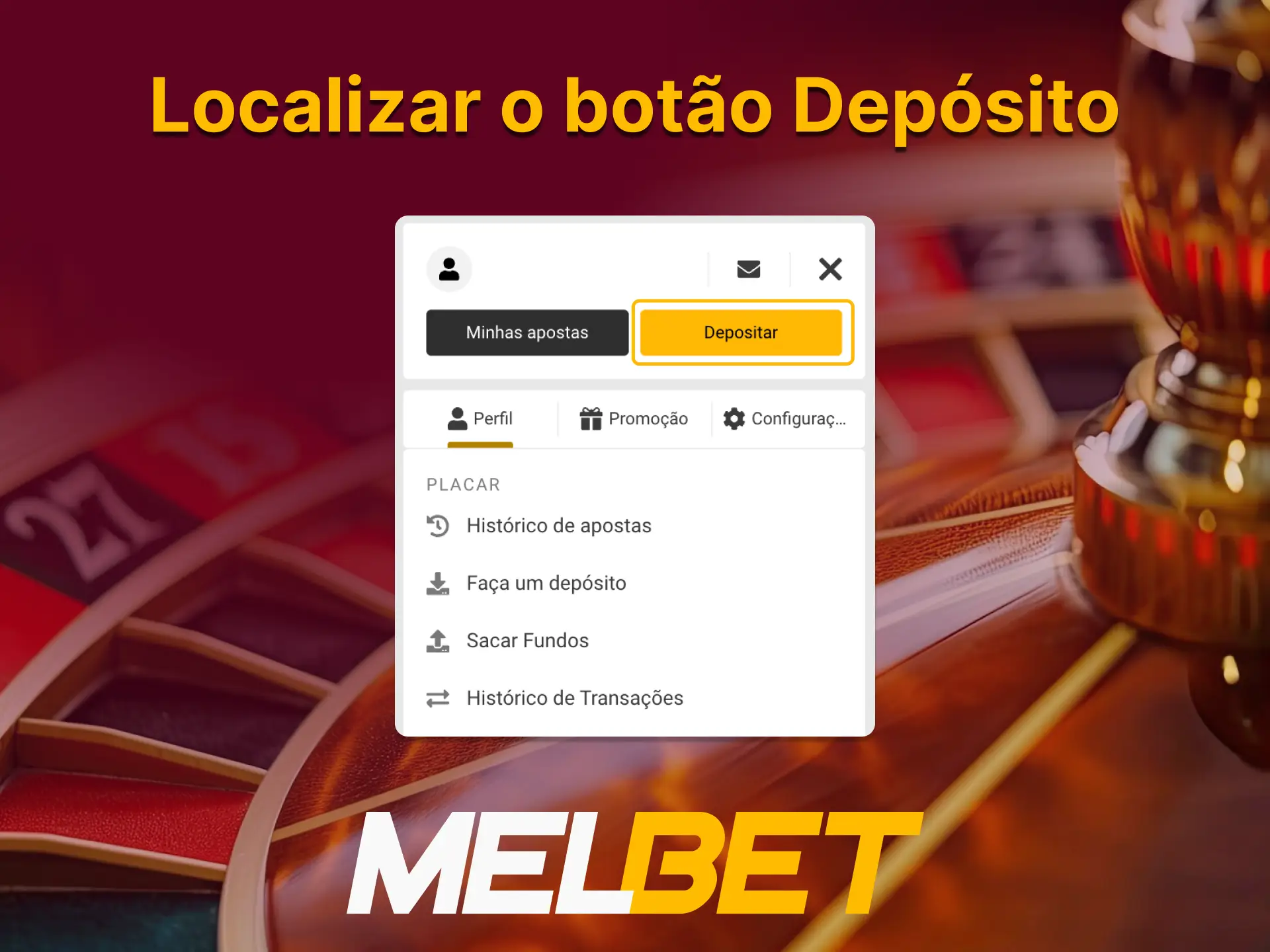 Como proceder para um depósito no site do casino online Melbet.